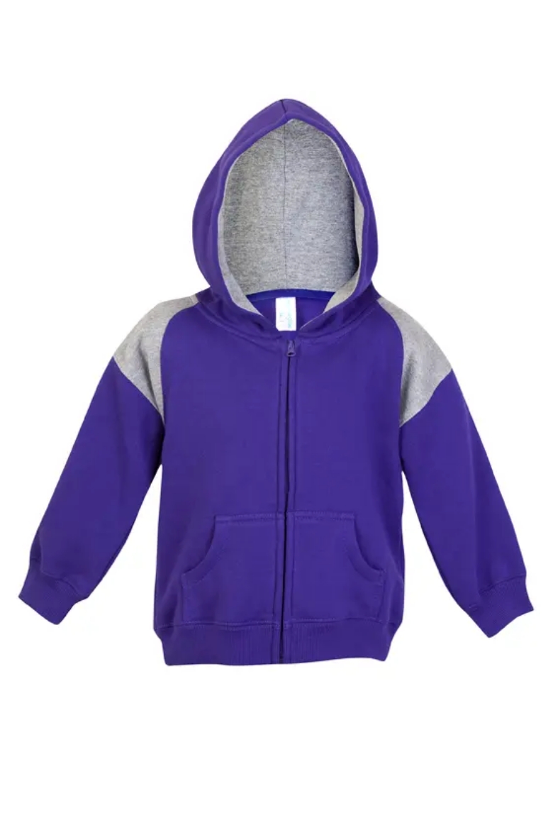 Picture of RAMO, Kids Contrast Panel With Zipper Hoodie